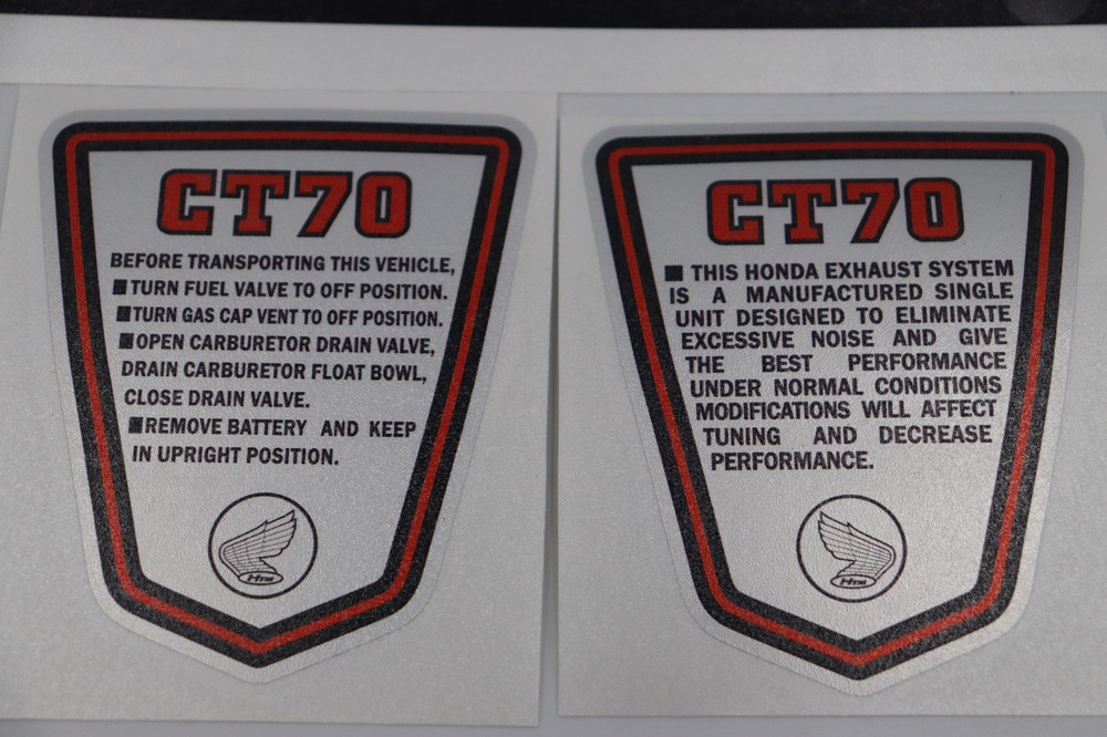 1979 Honda CT70 Decal Set