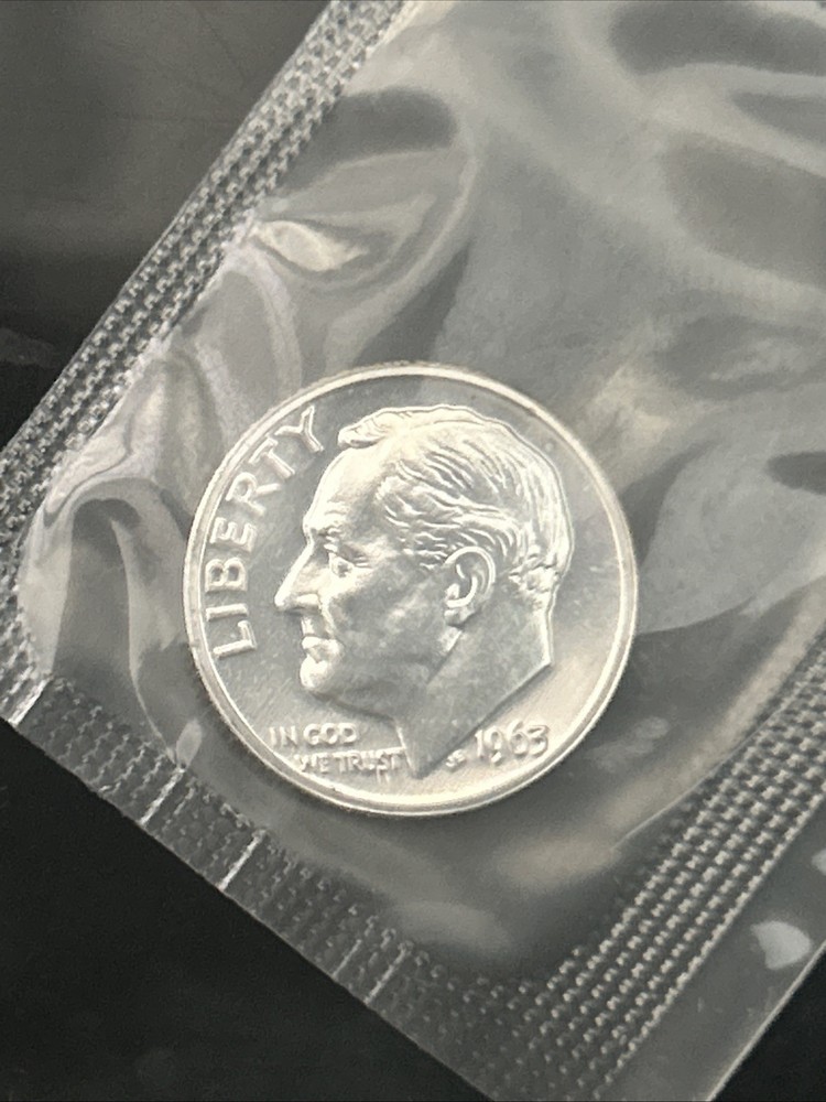1963 Proof Roosevelt Dime - Sealed in Original Mint Cello - 90% Silver