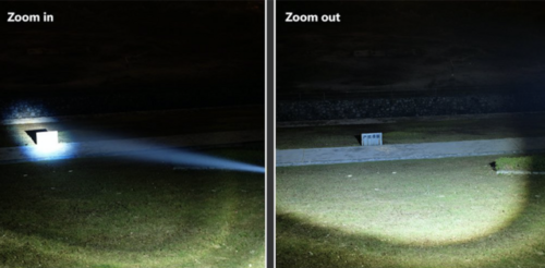 LED Flashlight Torch 1193 With Adjustable Focus Zoom + Battery