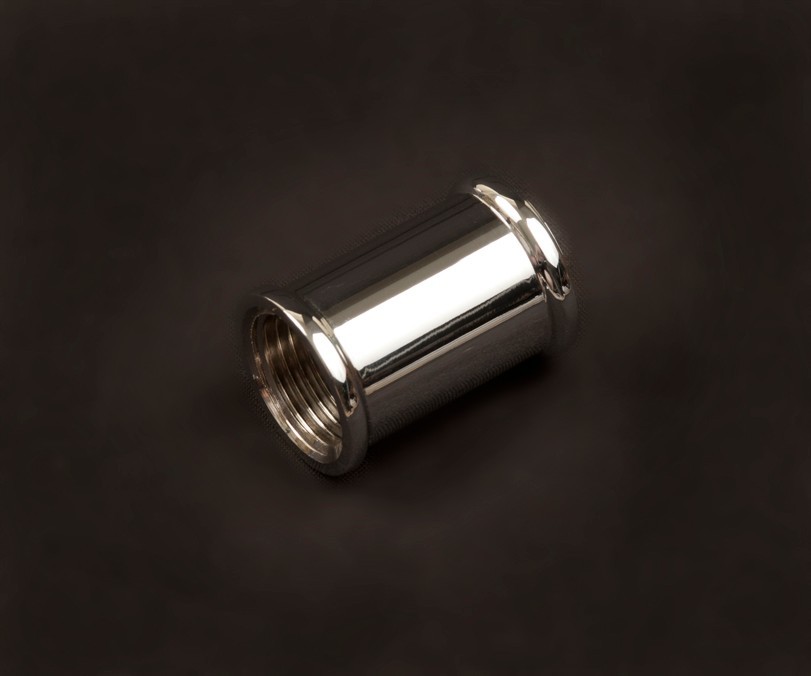 Chrome Plated Half Inch Brass Coupling