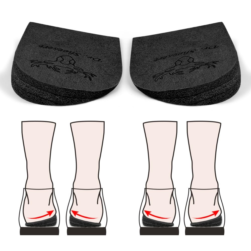 3 Layers Adjustable Orthopedic Heel Wedge Inserts, Supination & Pronation Cor...