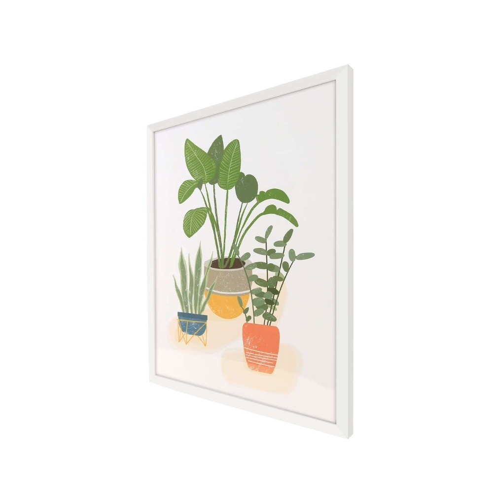 – 24x36 Picture Frame – White Thin Flat Profile Wall Photo Frame