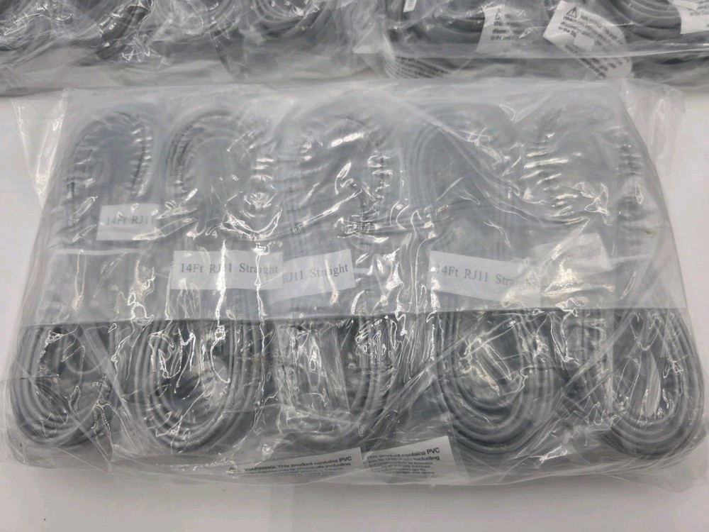 50-Pack RJ11 - RJ11 14ft Cable