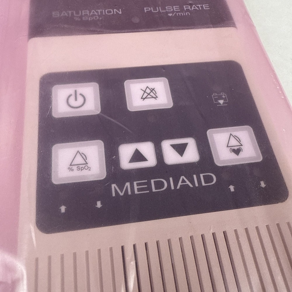 MediAid Model 340 Pulse Oximeter With Instructions- No Cords - New Untested