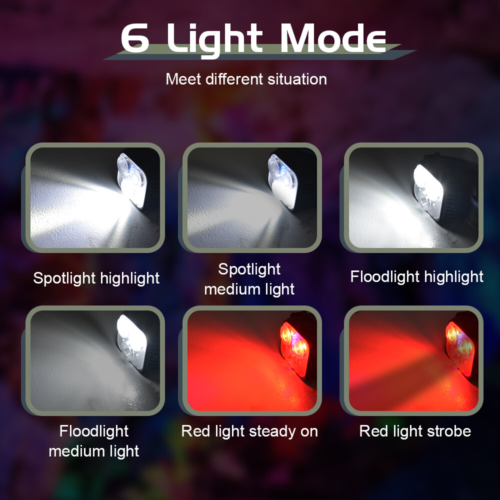 LED Motion Sensor Headlamp USB Rechargeable Headlight Torch Flashlight Band Work