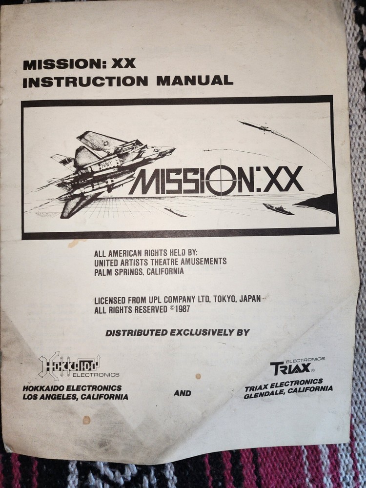 Mission XX Arcade Manual Triax