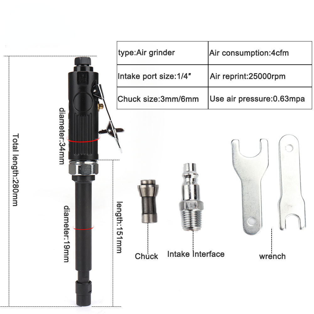 Advanced Pneumatic Grinder Straight Grinding Engraving Tool Air Carving Machine