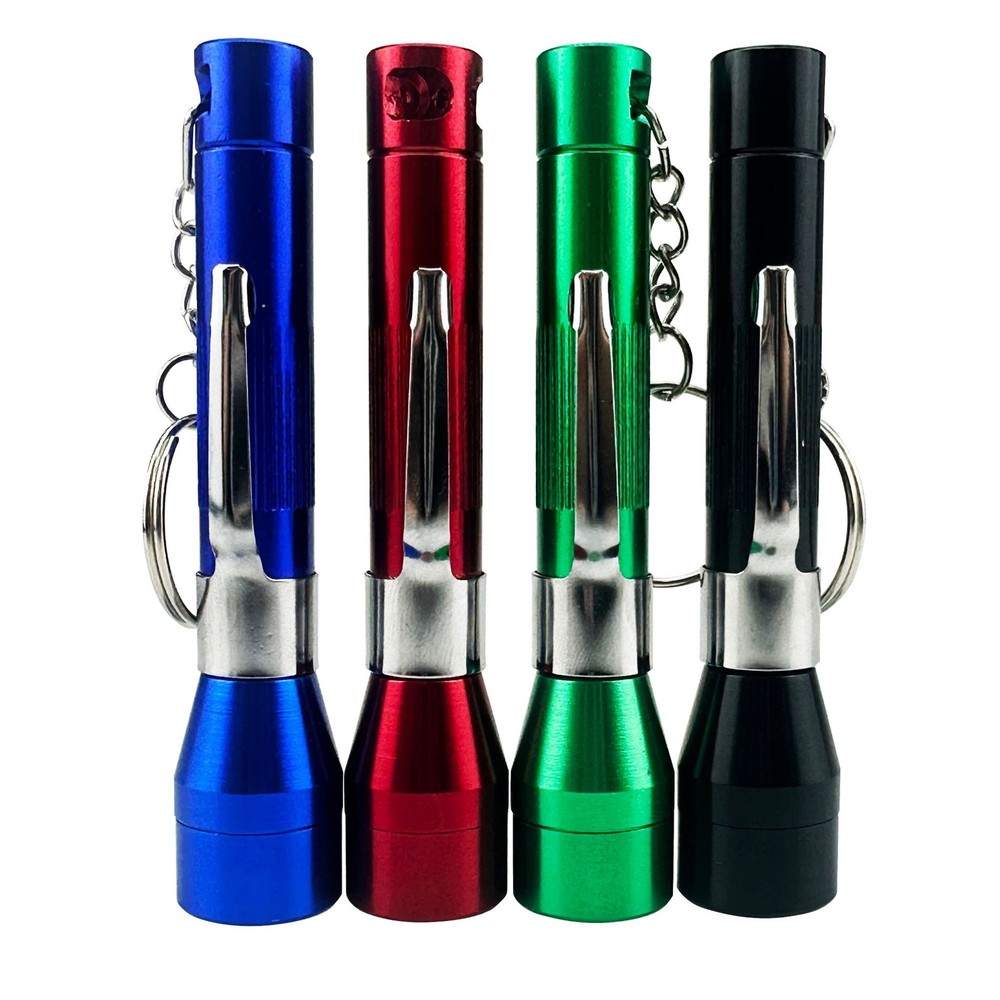 Creative Mini Flashlight Shaped Pipe Portable Detachable Metal Tobacco Pipe