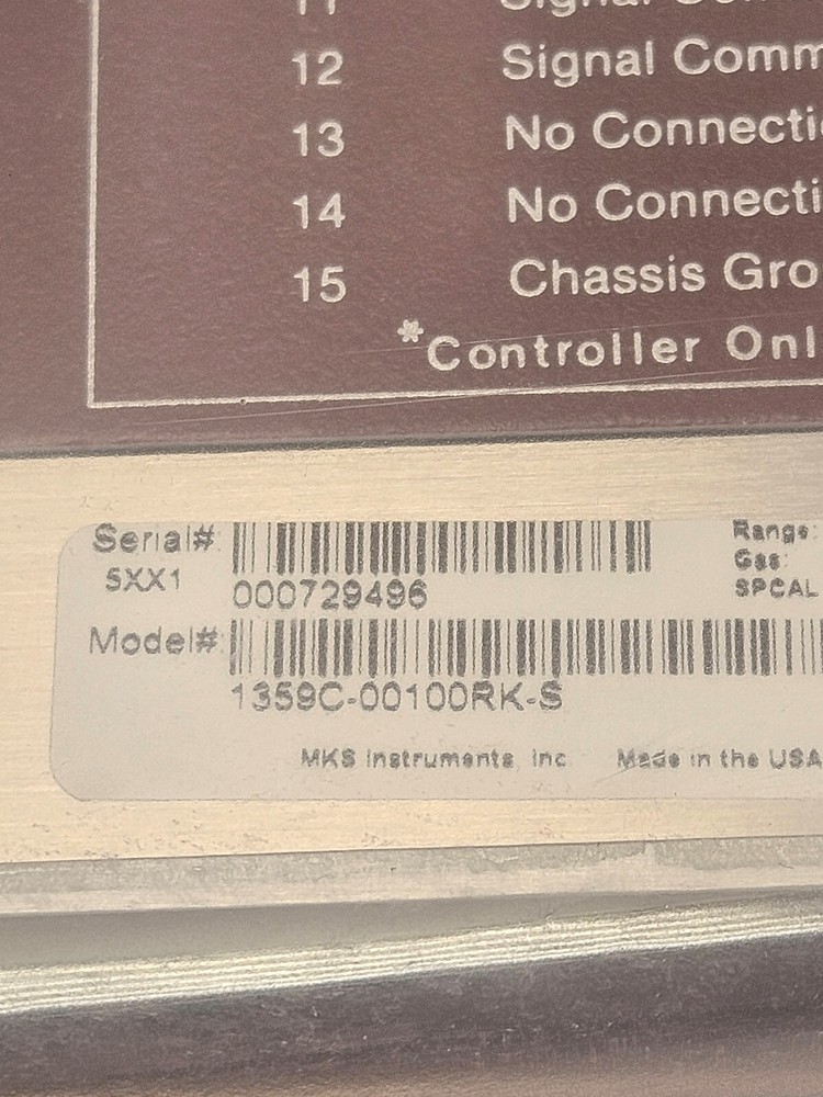 MKS Instruments 1359C-00100RK-S MASS FLOW CONTROLLER