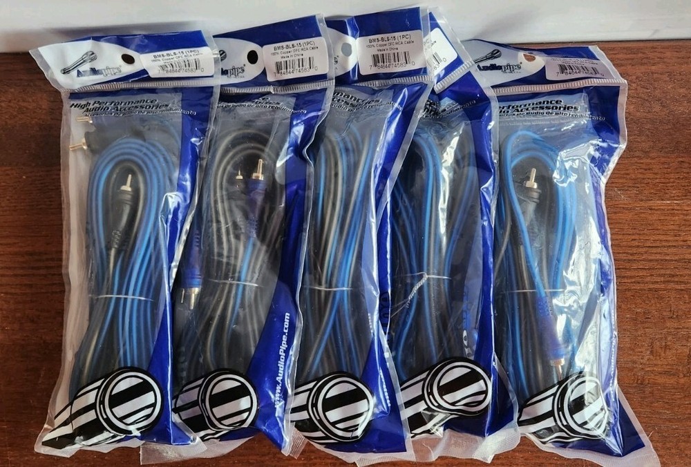 Audiopipe Superflex BMS-BLS RCA 6FEET 5 PACK