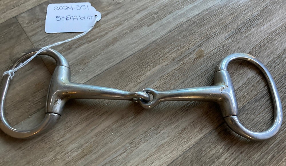 5” Stainless Eggbutt Horse Equestrian Bit - Used