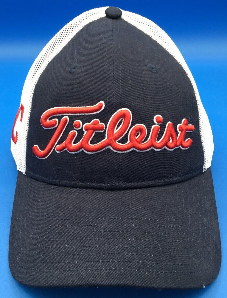 TITLEIST Golf Hat Cap Snapback Meshback Red White Blue Embroidered NICE
