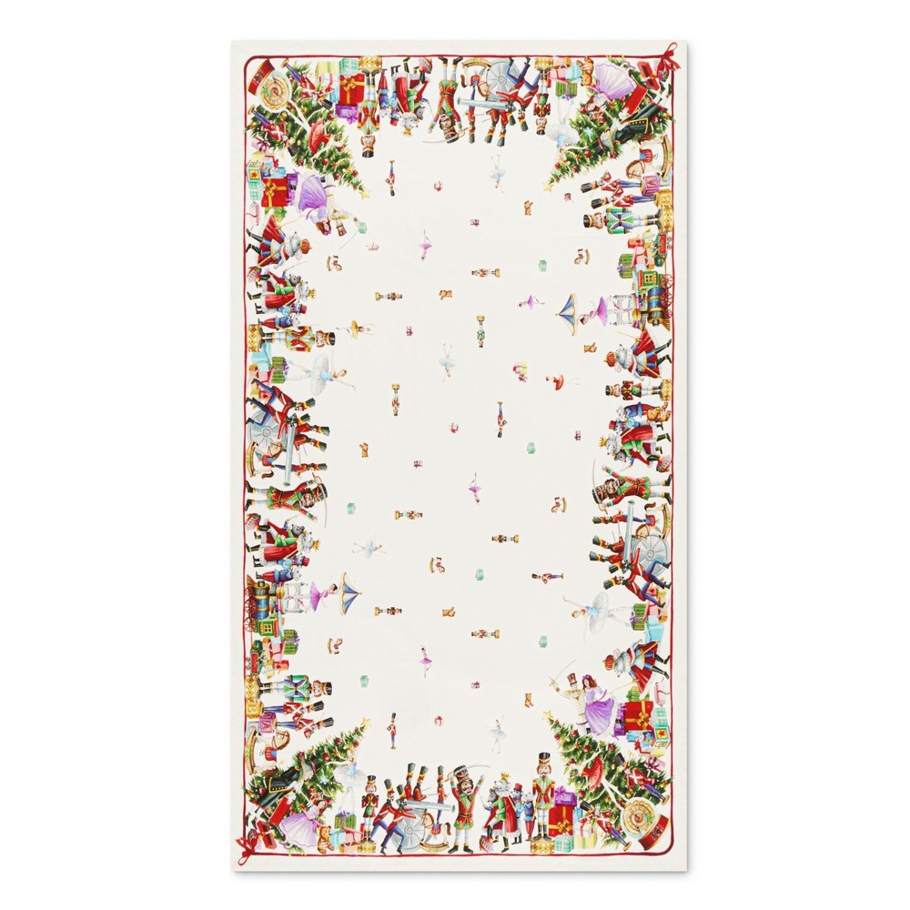 ❤️ Williams Sonoma Nutcracker Christmas Rectangular Tablecloth Made in Italy.