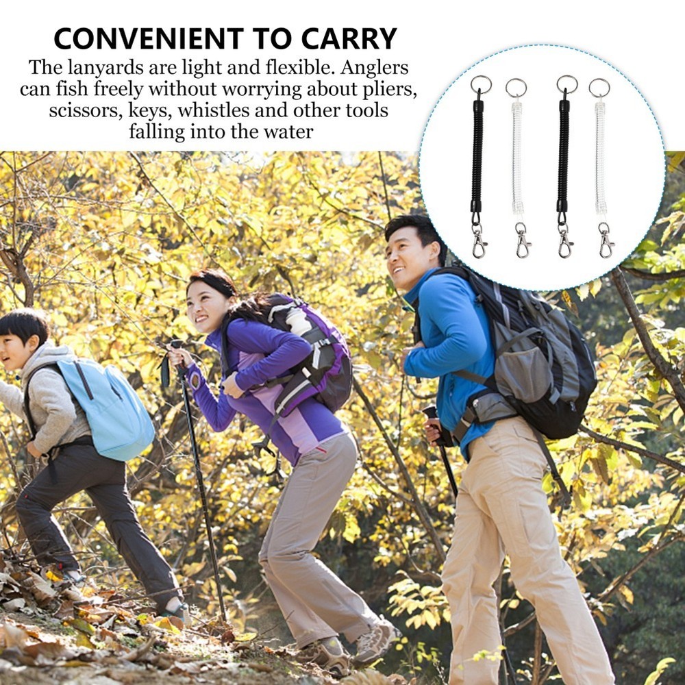 4 Pcs Retractable Spring Strap Multifunctional Cord Rope