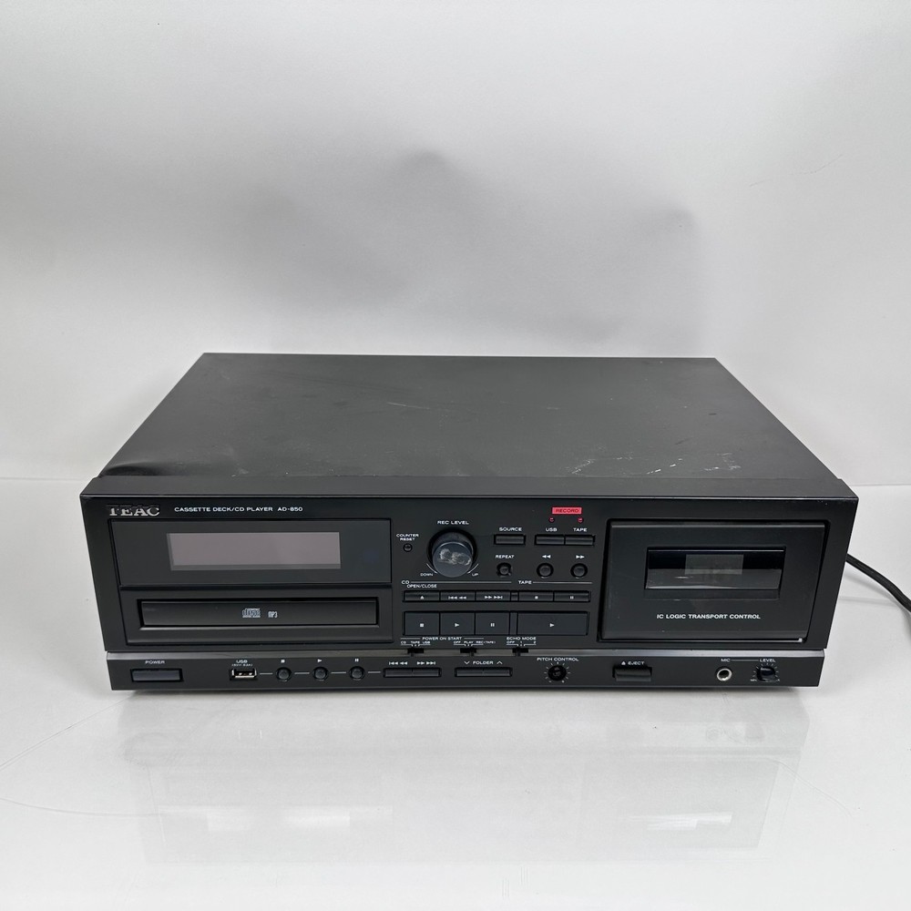 TEAC AD-850 Cassette Deck CD Player USB Memory Recording & Playing; AS-IS