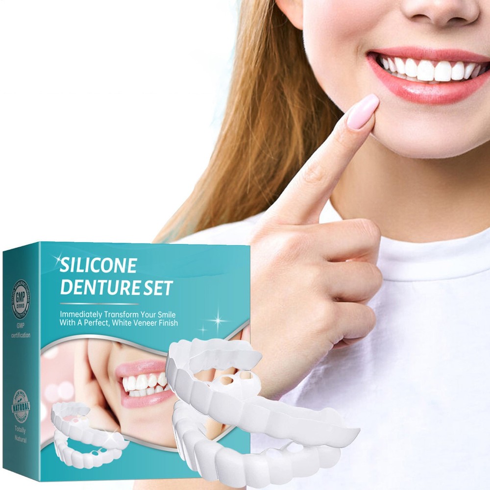 Teeth Dentures Tooth Replacement Set Upper And Lower Dentures For High Grade