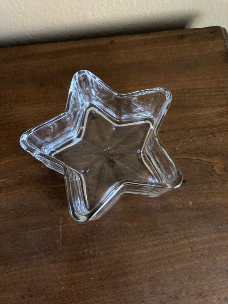 Star Shaped Clear Glass Dish, Candy, Nuts, Snacks