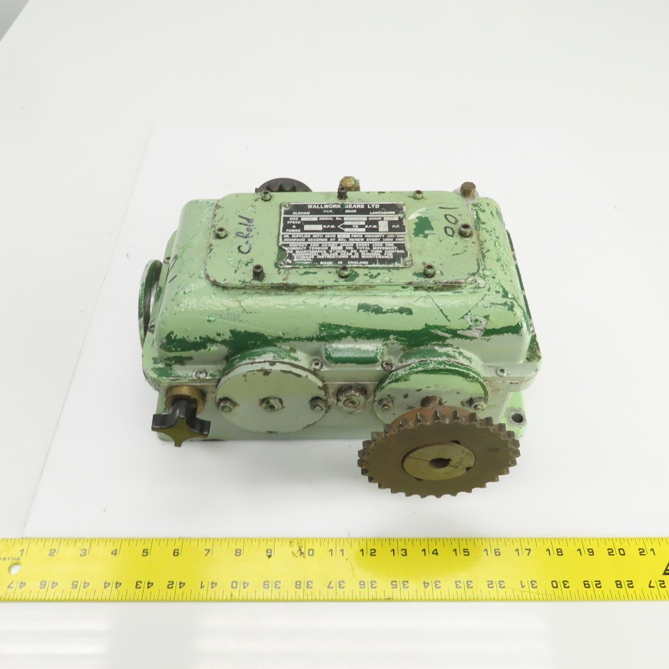 Wallwork Gears Size OA Mechanical Variator Chain Driven Gearbox Size OA 0.75 HP