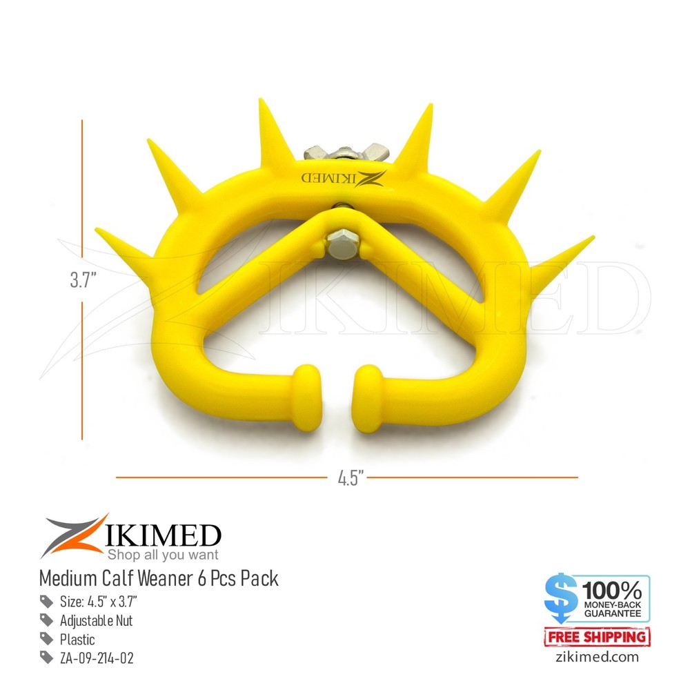 Calf Weaner Yellow Color Plastic Size Standard
