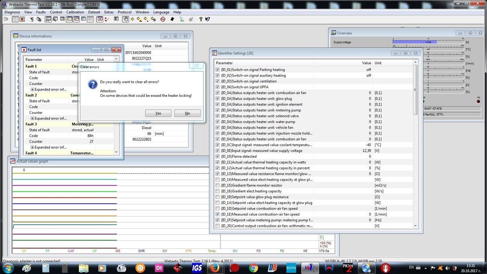 Eberspacher Webasto USB Diagnostic Adapter Interface Cable Automotive Heaters