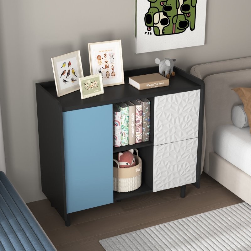 Sideboard Buffet Kitchen Storage Cabinet Console Table with 2 Doors,2 Drawers US