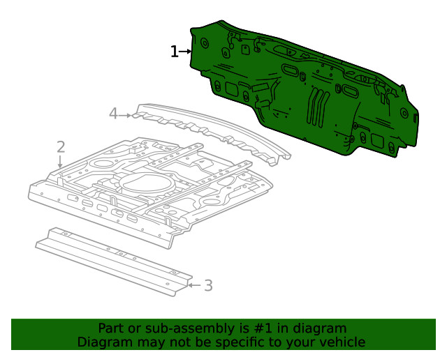 Genuine GM Rear End Panel 84269137