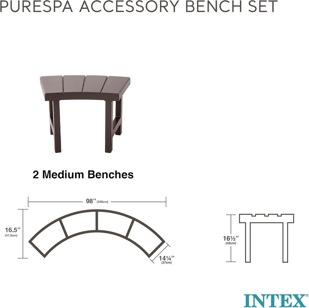 28514E 2 Medium PureSpa Accessories Benches,350 Pound Capacity