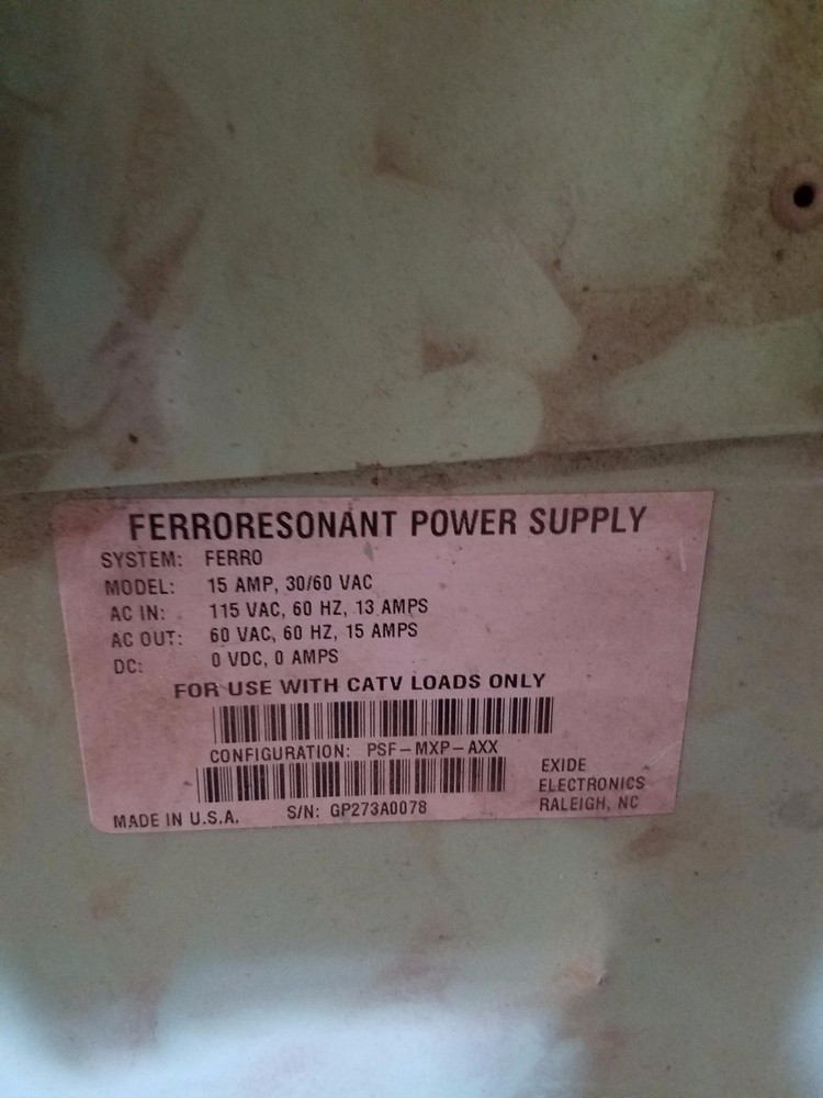 FERRORESONANT POWER SUPPLY HOUSING