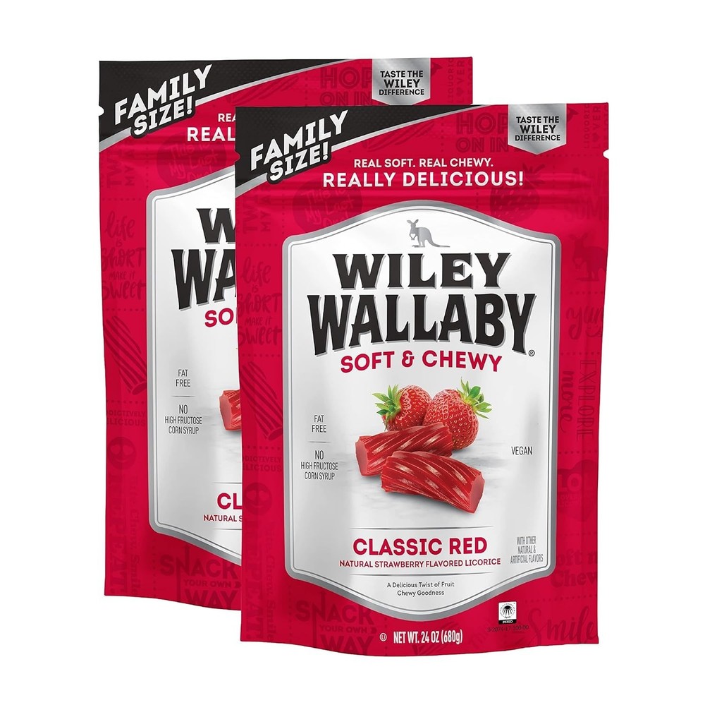 Australian Red Licorice Candy Twists, 24 oz, 2 Pack