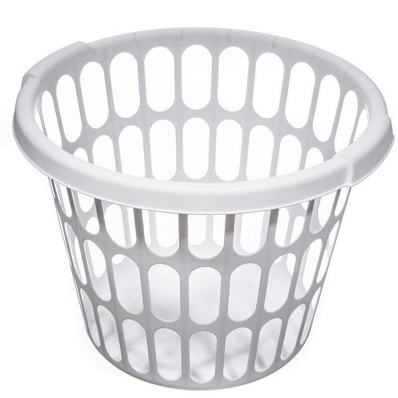 Lightweight Round Laundry Basket Ventilated Hamper W/ Handles Home Use