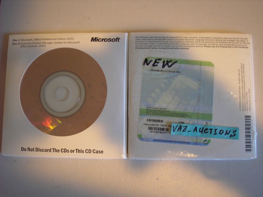 Microsoft Office 2003 Professional Word/Excel/Access/Outlook/PowerPoint =SEALED