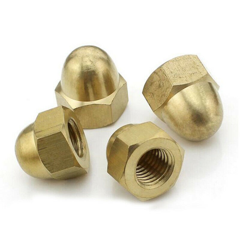 Brass Solid Hex Cap Nuts Hex Acorn Nut M3 M4 M5 M6 M8 M10 M12 M14 M16 Select