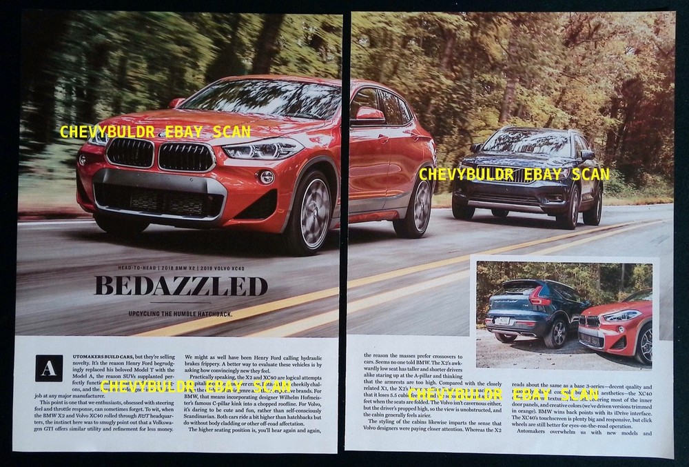 2018 BMW X2 & 2019 Volvo XC40 Comparison Article "Bedazzled"