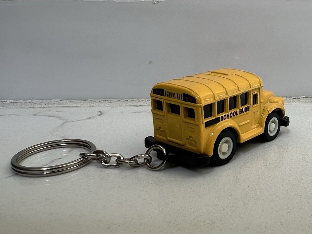 School Bus Light Up Keychain