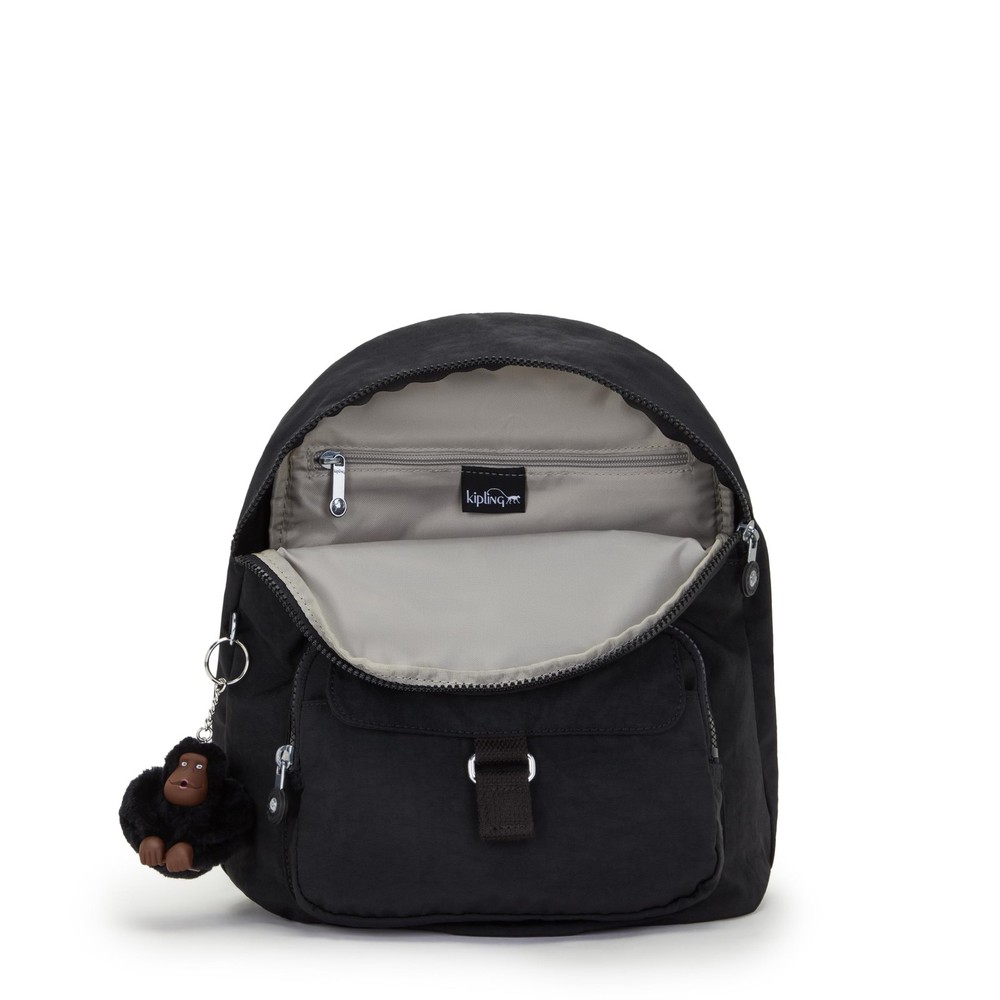 Women's Queenie Backpack with Adjustable Straps, Monkey Keychain, Top Handle