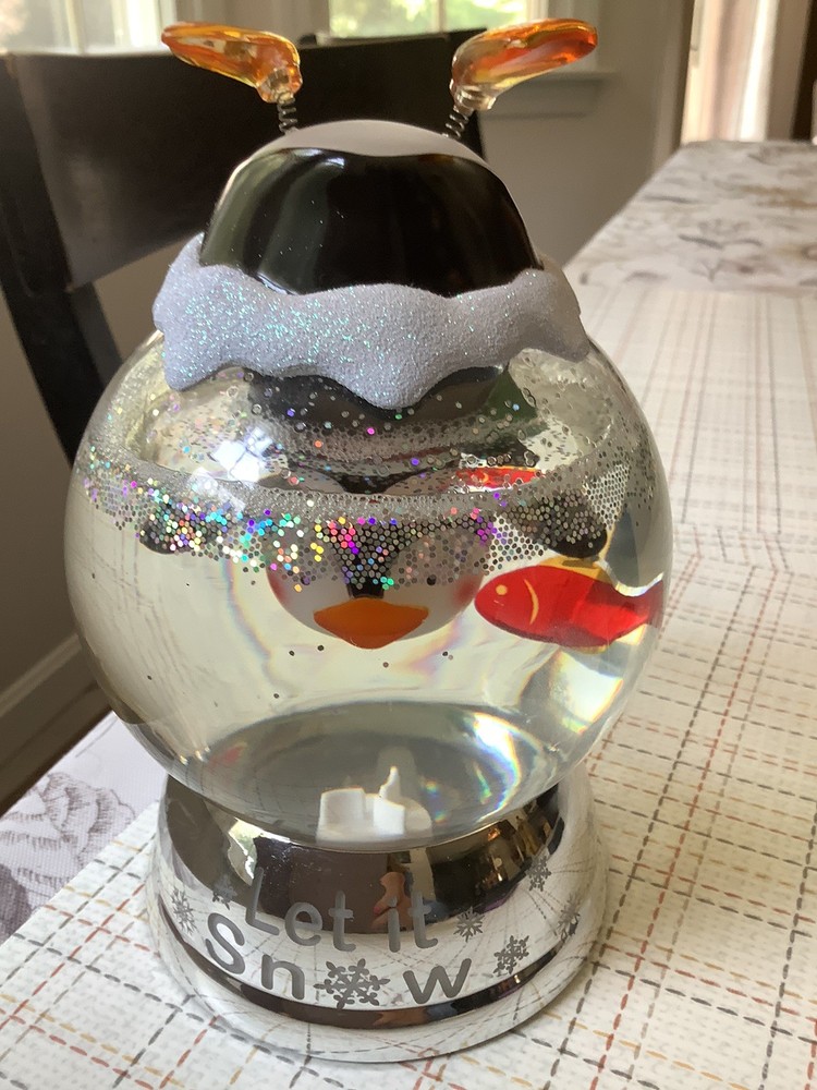 Upside Down Penguin With Fish Snow Globe Lights Up Taiwan