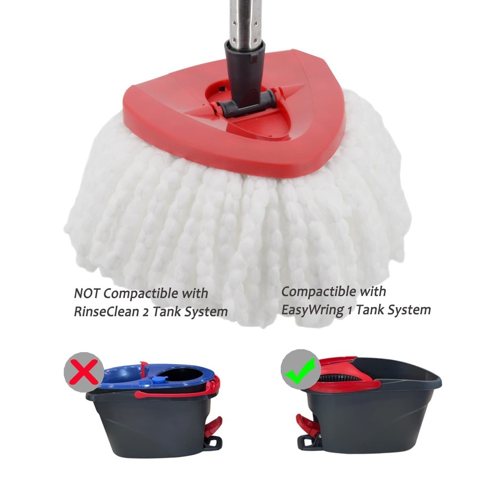 4 Pack Spin Mop Replacement Heads Mop Refills Microfiber Mop Replace Heads Sa...