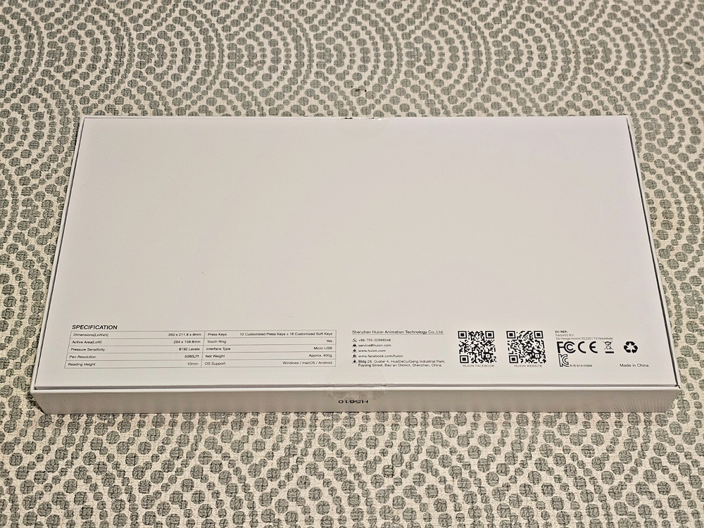 HUION HS610 Graphics Drawing Tablet - Android Support - Battery Free Stylus