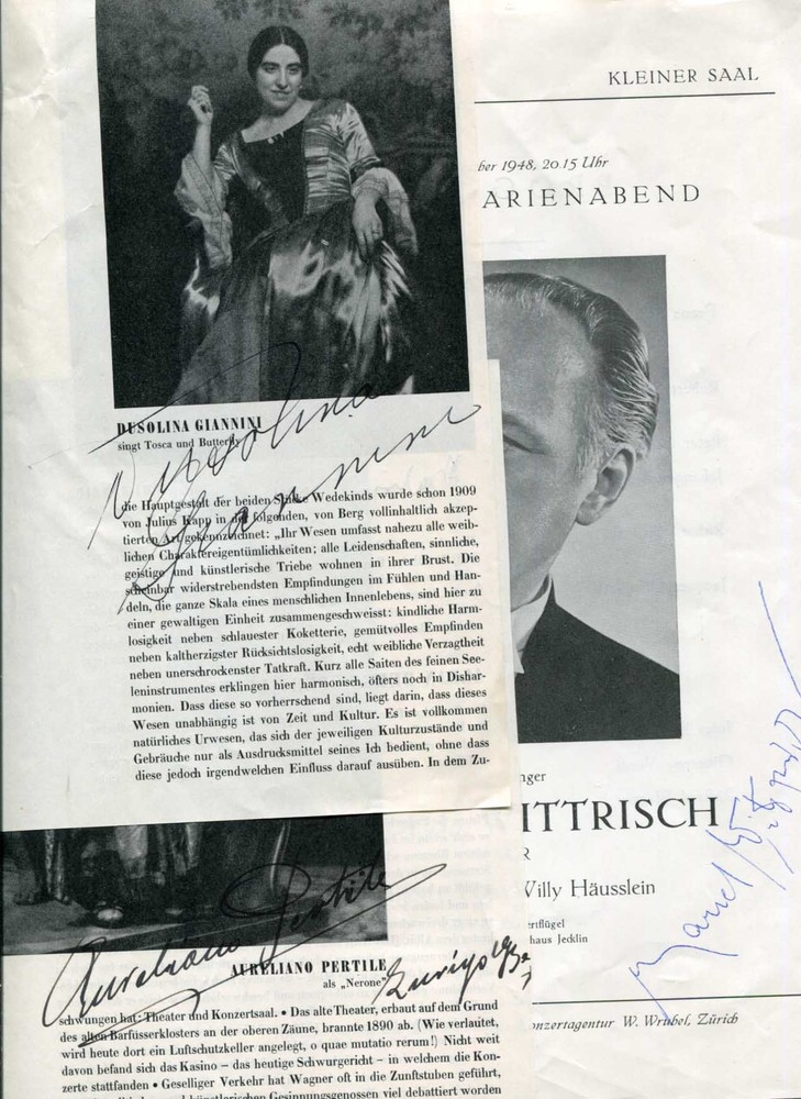 Tenors & Sopranos Autographs