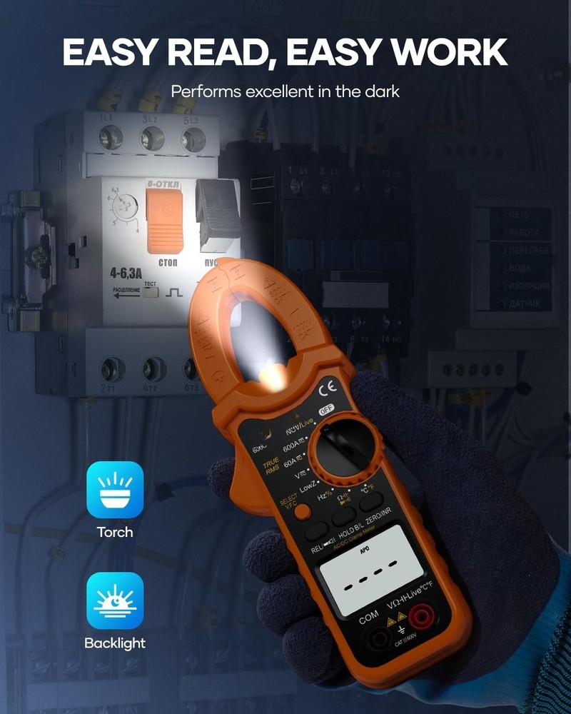 Digital Clamp Meter Multimeter 6000 Counts TRMS Voltage Tester Amp Meter NCV
