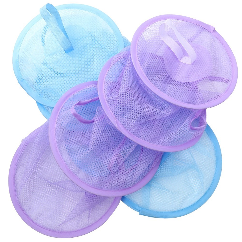 2 Pcs Foldable Multi Layer Mesh Hanging Nets Drying Basket For Socks Clothes