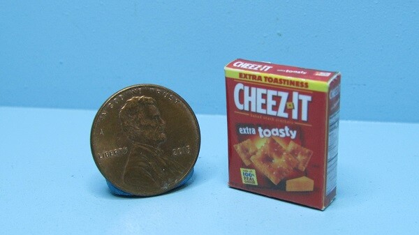 Dollhouse Miniature Replica Cheez-It Snack Cracker Box