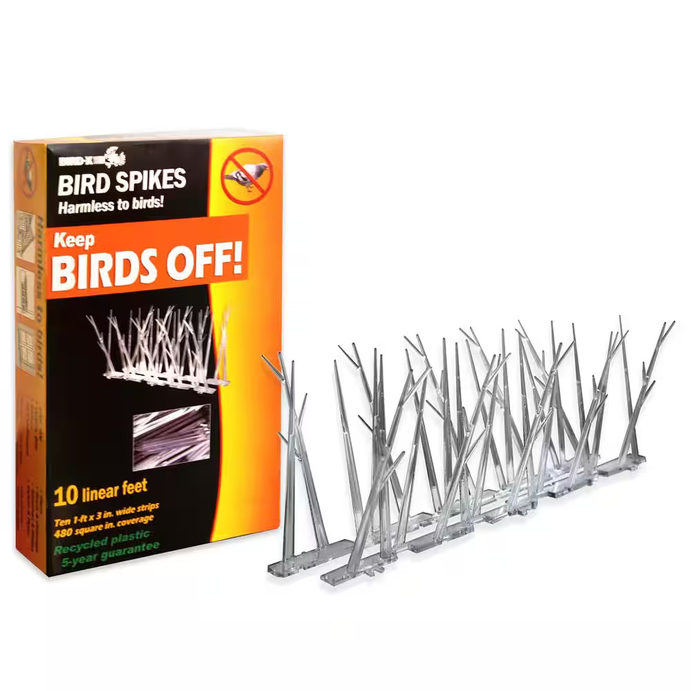 10 Ft. Original Plastic Bird Spikes Bird Control Kit