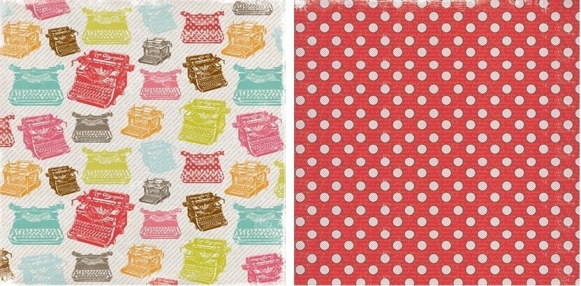 Gone Typo Collection - Get Typing, DS scrapbook paper - Hazel & Ruby GT292