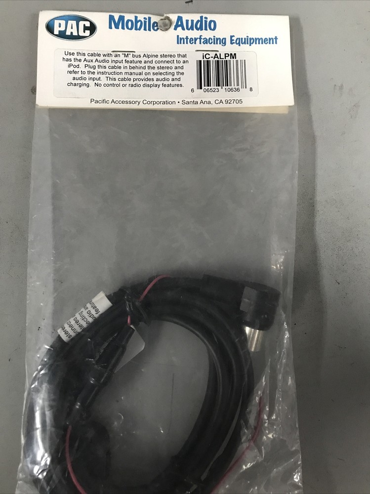 PAC IC-ALPM  Auxiliary Audio Input Cable  M BUS ALPINE  Equipped Radios