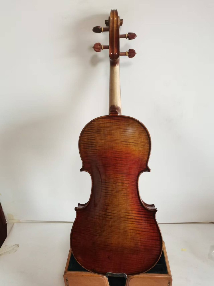 Master 4/4 violin Stradi model 1pc Solid flamed maple back spruce top 0225