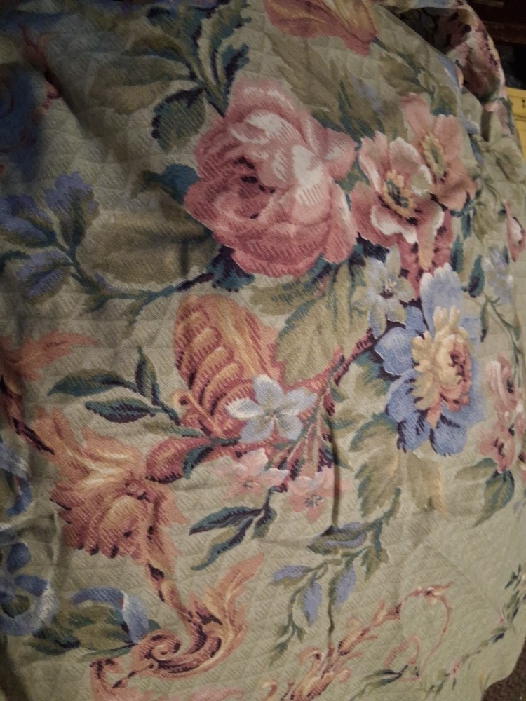 Multicolored Floral Cotton Polyester Fabric 98" X 36"