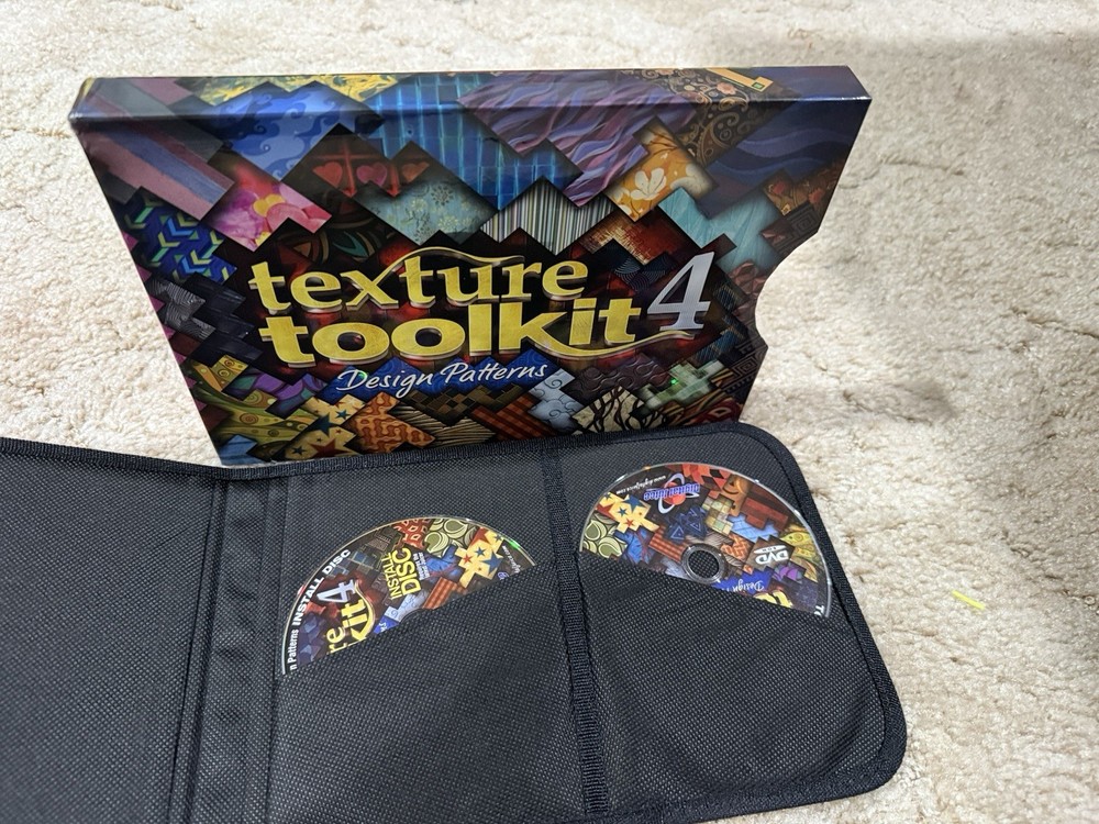 Digital Juice Texture Toolkit 4 Design Patterns w/ Case & install Disc