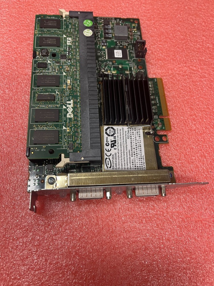 Dell J155F PERC 6E External SAS RAID PCIe x8 Controller J155F w/ Cache & Battery
