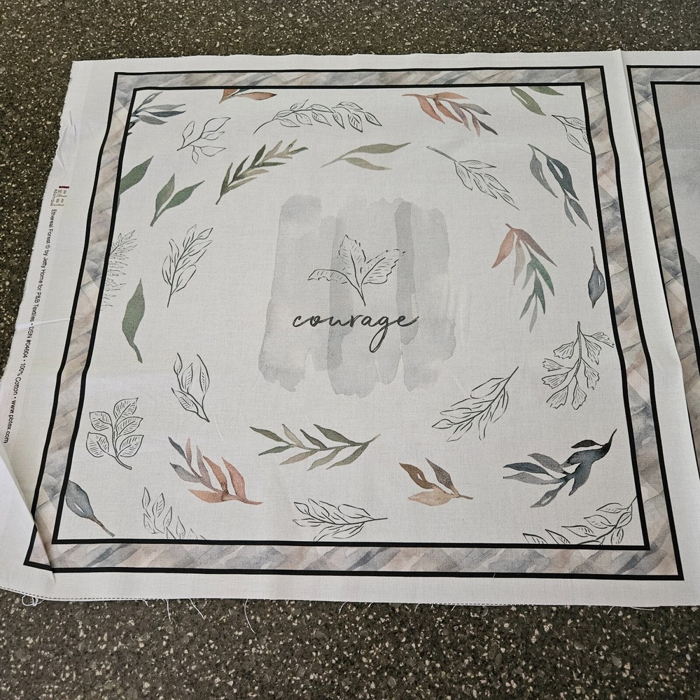 Ethereal Forest Panel 21x42 Jetty Home P&B Textiles Tree Leaf Courage